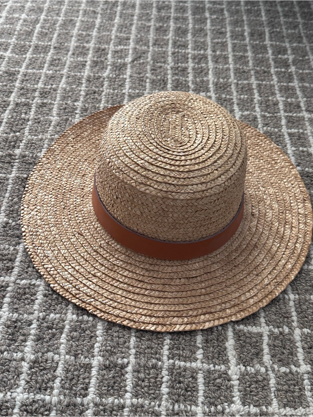 Lack Of Color Natural Straw Sun Hat with Cream Band